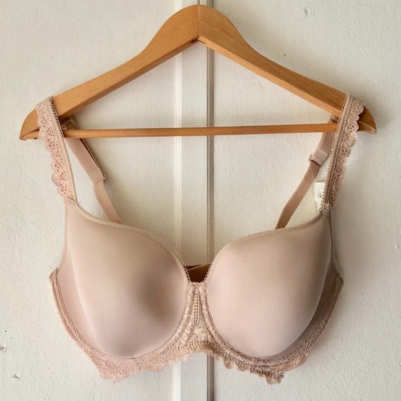 New NWT Simone Perele Caressance 3D Plunge Bra Nude Peau Rose 34F - Picture 6 of 16